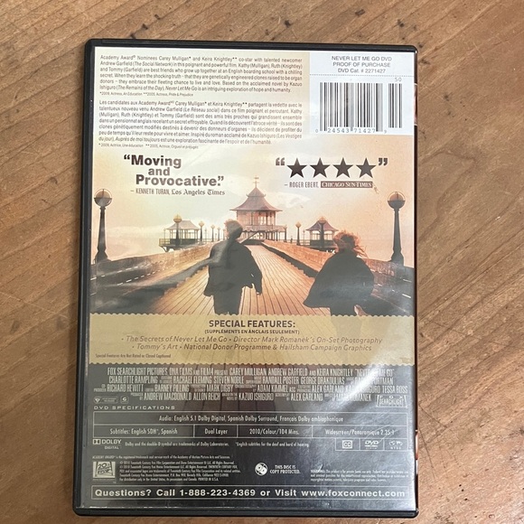 Never Let Me Go DVD based on book by Kazuo Ishiguro - Picture 3 of 10